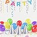 Elegaperma 20 Pcs Birthday Party Hats For Kids, Rainbow Holographic Kids Party Hats with Elastic String, Vibrant Birthday Partys Hat For Adults for Celebration Events and Group Photos