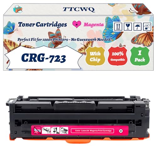 Compatible for Canon CRG-723 Toner Cartridges Work for Canon i-SENSYS LBP-7750 cdn Printer, with Chip, High Yield 7000 Pages, High-Definition Printing (1 Pack Magenta)