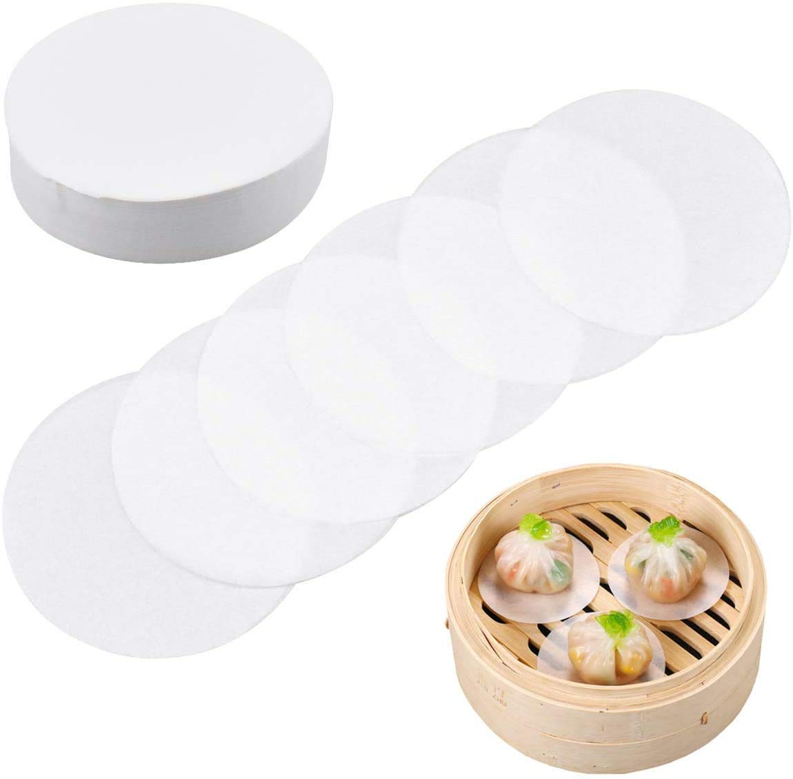 Burger Discs, 500 Pieces, Round, 12 cm, Non- Stick Parchment Paper for Burger Press and Patty Makers | Wax Sheets for Hamburger, Burger Patties, Meatballs
