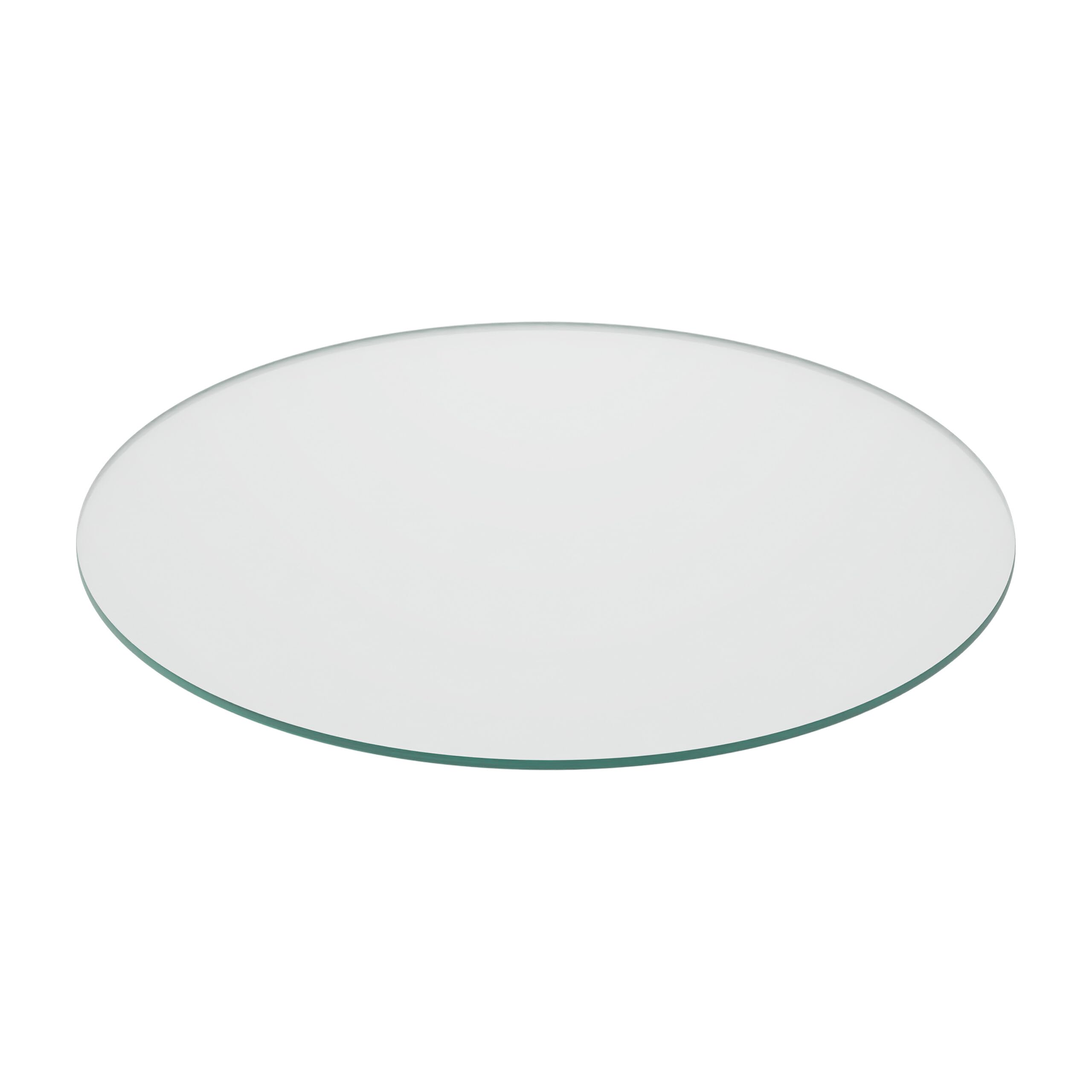 Relaxdays Tablero Vidrio Templado, Ø 60 cm, Grosor 8 mm, Panel Cristal Redondo para Mesa y Chimenea, ESG, Transparente
