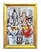 Koshtak Shiva Parvati/Shiv parivar with Ganesh kartikeya ji shivling nandi (6 x 8 inch) Table top stand photo frame with Unbreakable Glass for temple Worship/gift/home decor
