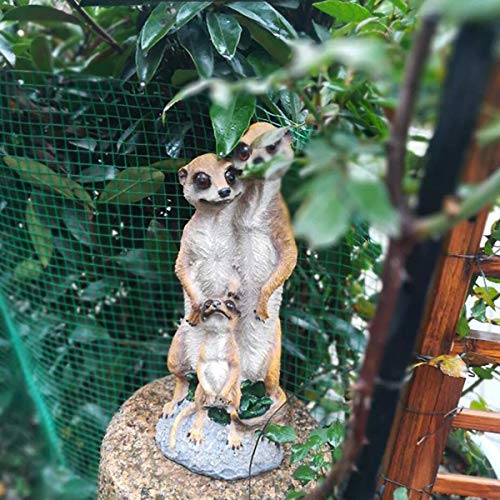 Statues de en résine suricate debout décoration extérieure animaux ZXQUEGF - 5