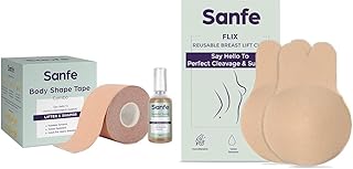 sanfe Flix Breast Roll Flix Reusable Boob Lift Cups for Breast Push Up Braless Padded Rabbit (Nude) A-C cup size - 2 pieces Boob Lifter Push Up Bra-picture-38
