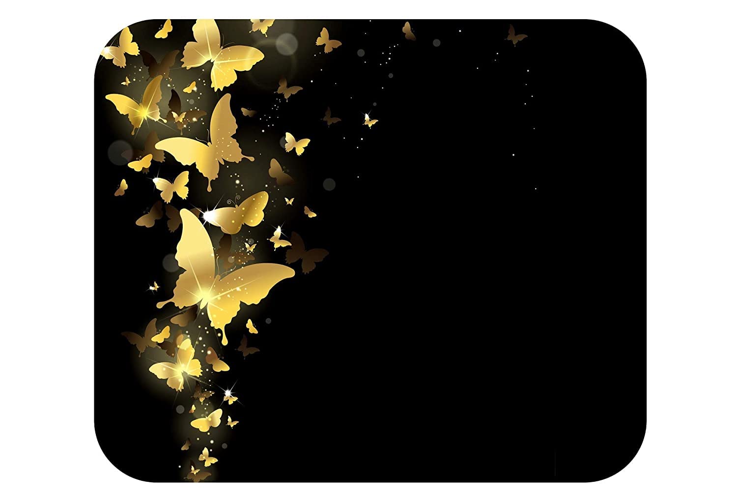 ZORI Butterfly Gaming Mouse PAD for Computer, PC and Laptop (MP421_Butterfly_Golden_Black)