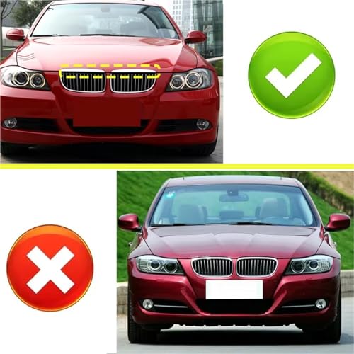 Parrilla delantera negra brillante para BMW Serie 3 E90 4