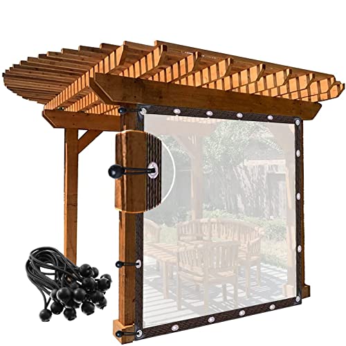 Wasserdichtes Zelt für den Außenbereich, transparent, mit elastischem Seil, staub- und wetterbeständig, perfekt für Gartenpavillon, Veranda und Camping, 5 x 2 m