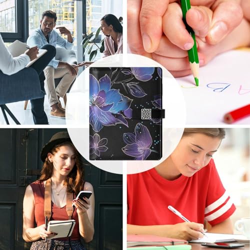 Carnet de notes cuir violet nénuphar : un cadeau raffiné unique