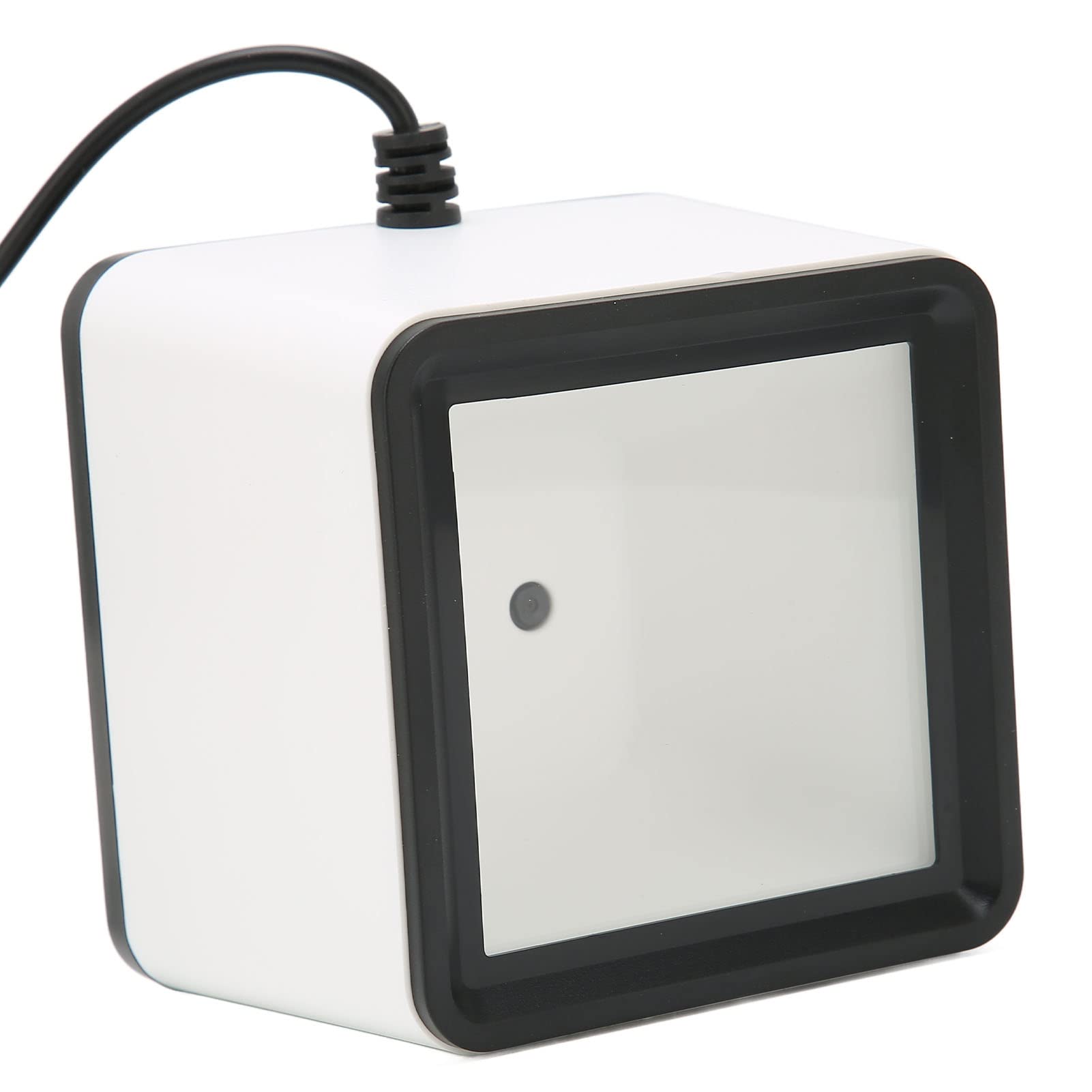 Goshyda Escáner de Código de Barras 2D 1D QR, Escáner de Lector de Código de Barras Automático de Escritorio con Cable USB, Escáner de Código de Barras de Pago Móvil de Escritorio Manos