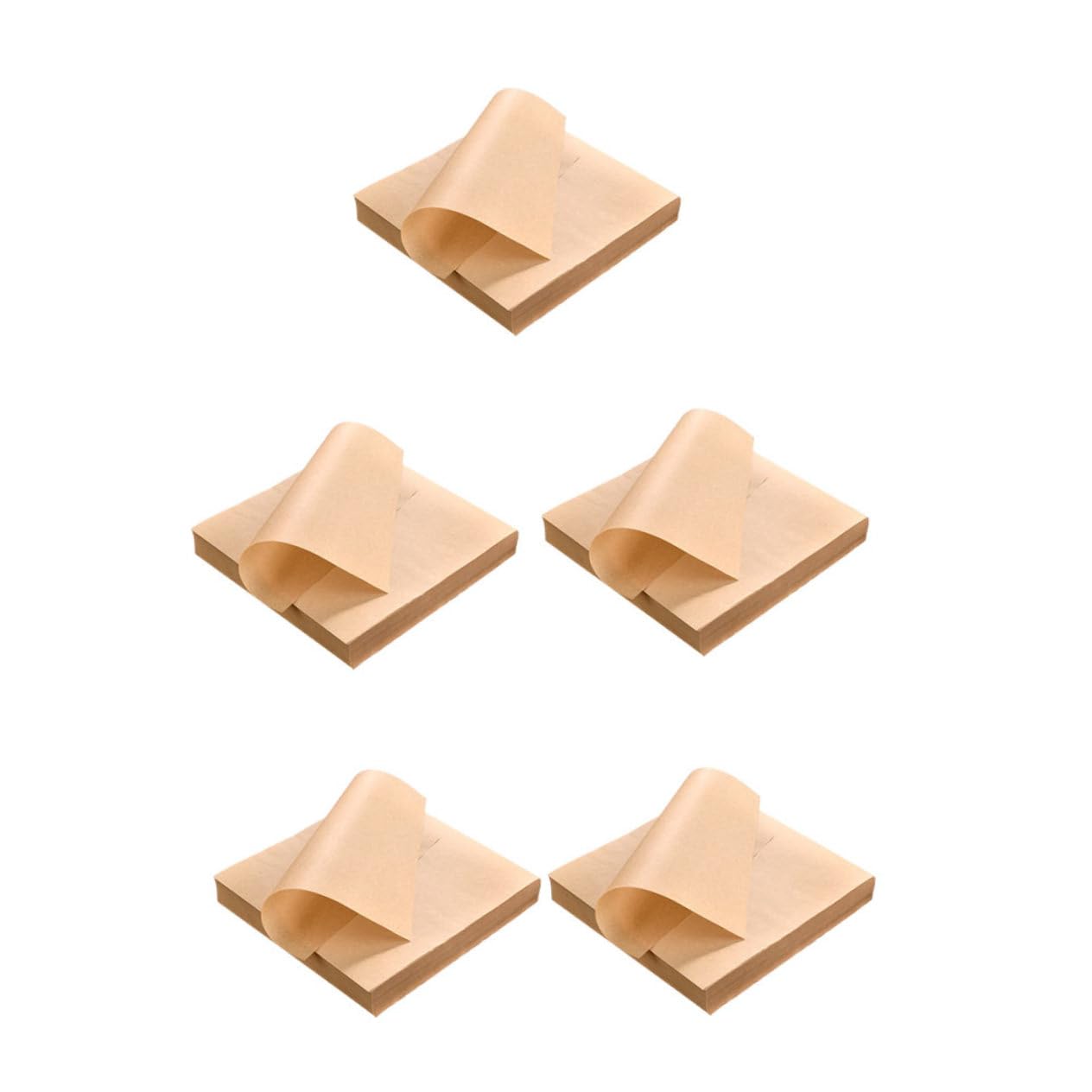 Papier absorbant huile kraft 20x20 cm OUNONA pour friture et cuisson saine