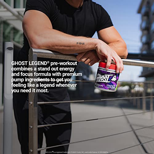 Ghost Legend V2 Pre-Workout Energy Powder, Welch's Grape - 25 Servings - Caffeine, L-Citrulline, & Beta Alanine Blend For Energy Focus & Pumps - Free Of Soy, Sugar & Gluten, Vegan #TOP4