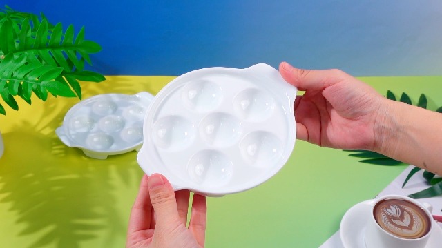 Amazon.com | Xinnun 8 Pieces Ceramic Escargot Plates Bulk White