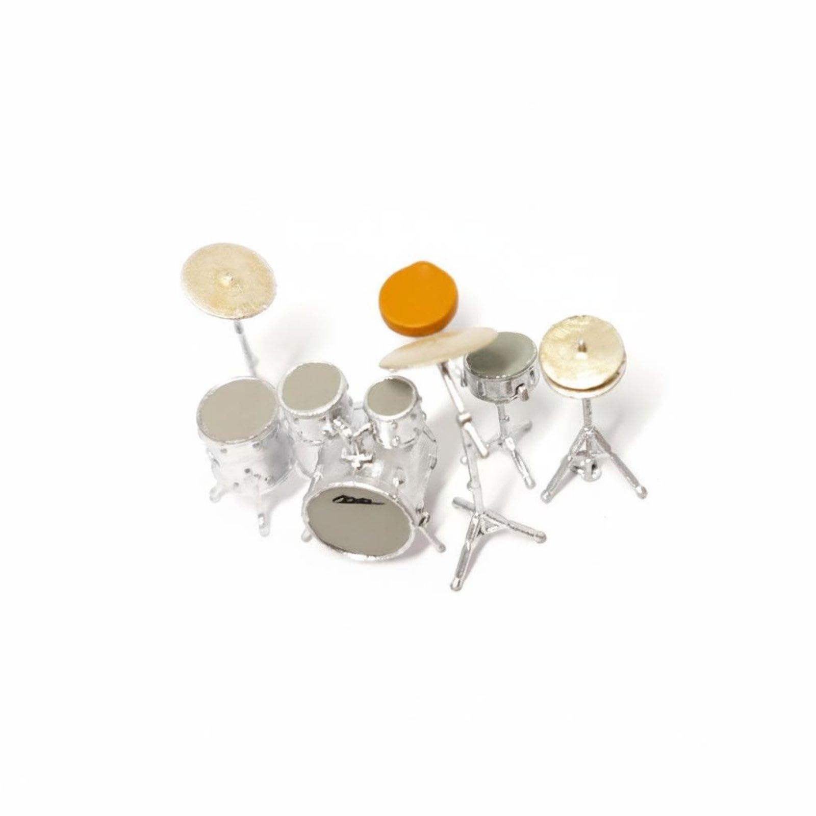 SECRET DESIRE 1:64 Scale Band Figures High Detail Rock Band Miniature Figurines Detailed Mini Guitarist and Drummer Set for Collectors, Diorama Beige Drum Kit-picture-14