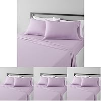 Vista 20 de Yaxa Basics - Juego de sábanas de microfibra ligeras súper suaves y libres de arrugas y transpirables de 3 piezas con bolsillos de 14 pulgadas