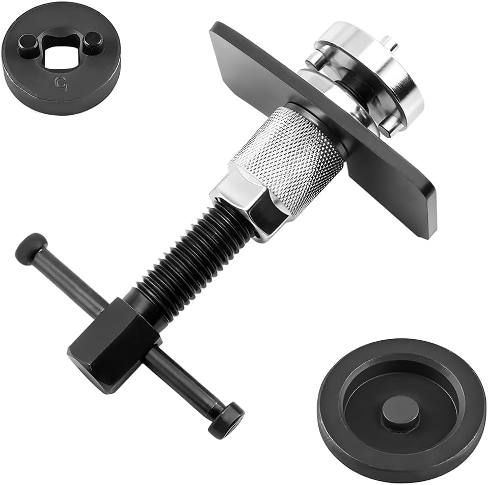 Car Brake Piston Wind Back Tool, 5PCS Vehicle Brake Caliper Piston Rewind Kits, Automotive Repair Rear Stop Pad Replacement Tool, Universal for Automobile RV Truck