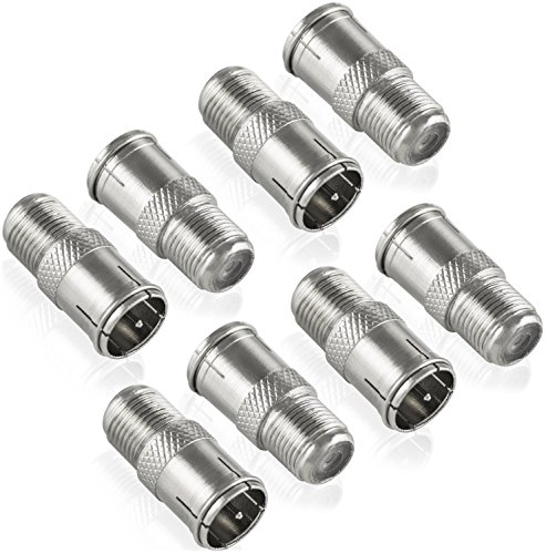 Poppstar - 8x SAT F-Quickstecker (Coax quick connector: F-socket to F-plug), silver - Image 4