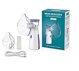 Generico Vazy24 Nebulizzatore Portatile Silenzioso, Inalatore Mesh con 3 Accessori per Tutta la Famiglia, Adulto e Bambino Compatto e Leggero, Portatile Ricaricabile