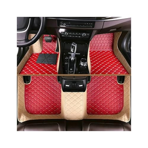 日産 キャシュカイ J11 2023 2022 2021 2020 2019 2018 2017 2016 2015 2014 対応 カーフロアマット 車両用フットラグ(29-Beige Red,RHD)