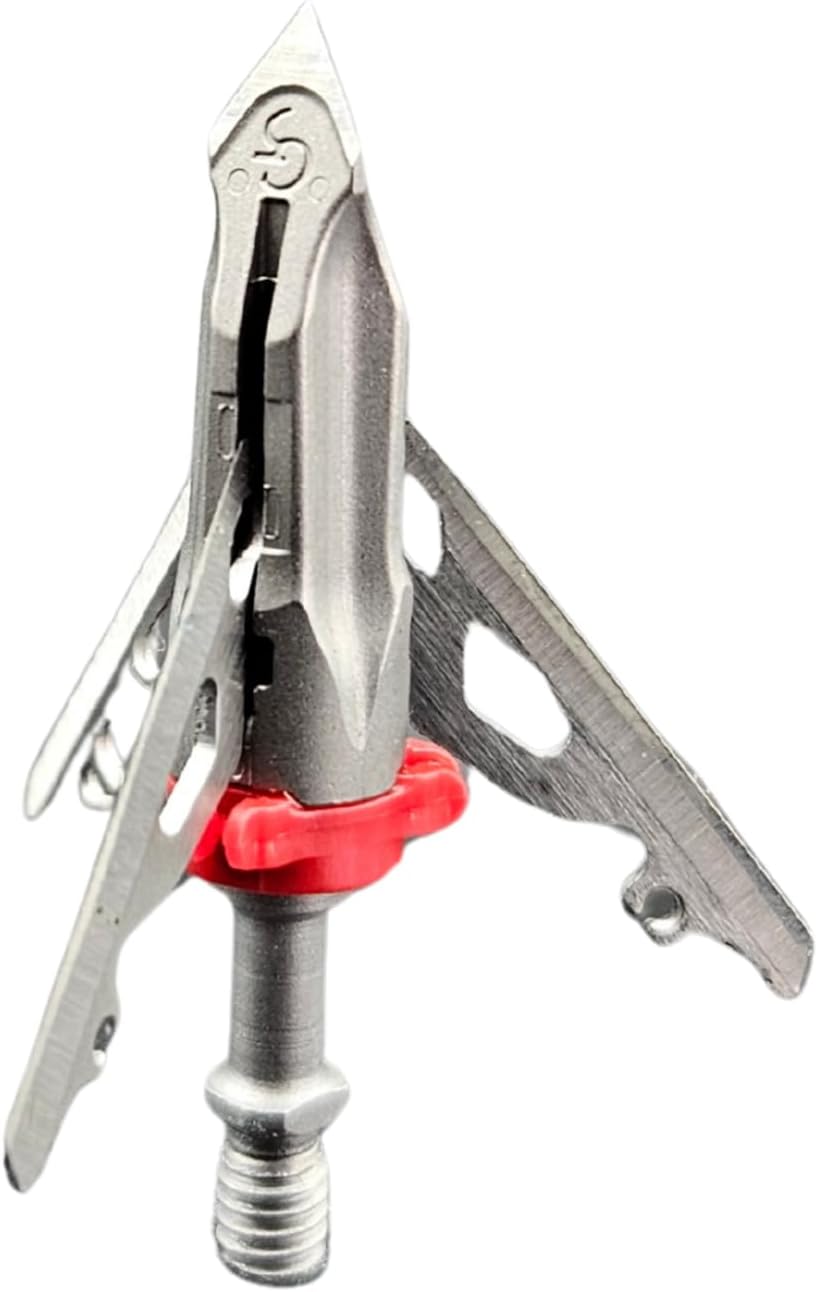 G5 Deadmeat V2 3-Blade Expandable Broadheads | 3-Pack | 100/125 Grains | Razor Sharp 1.5" Cutting Diameter Mechanical Blades | Screw in | Crossbow Compatible | 1 BMP Practice Tip Included