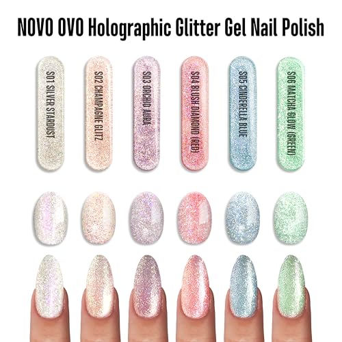 Esmalte en gel reflectante holográfica NOVO OVO 10ml miniatura 3