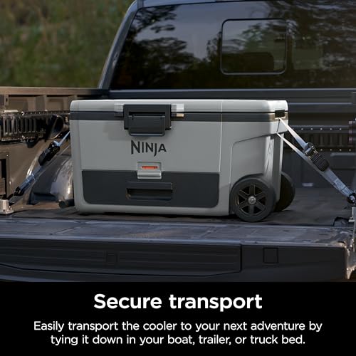Image of Ninja FrostVault 65qt Cooler with Wheels, Dry Storage Drawer, Slate Gray