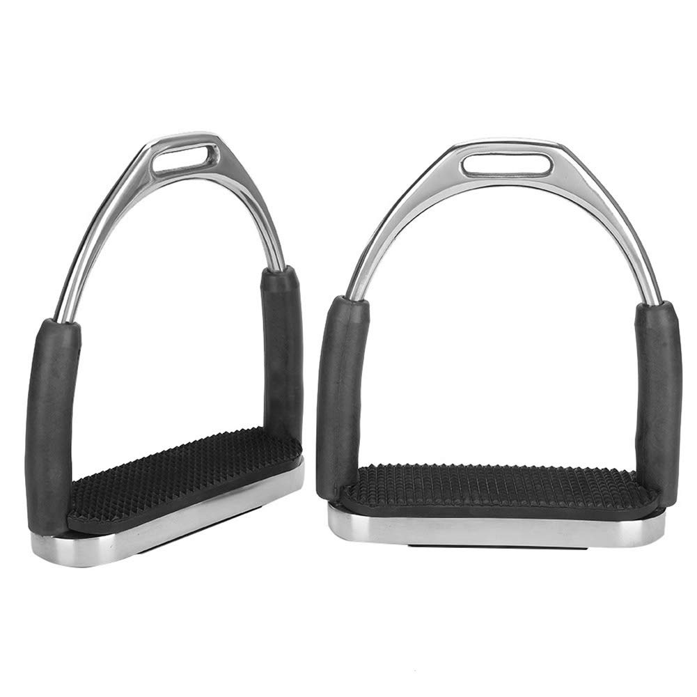 Estribos para Montar a Caballo del Oeste de Acero Inoxidable de 2 Piezas, Tachuela para Silla de Montar Ecuestre con Juntas oscilantes para una conducción Segura y cómoda