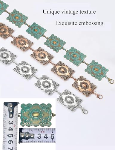 TOPACC Concho belts for Women Western Metal Cowgirl Boho Chain Belt for Dresses Jeans Country Concert Outfit4