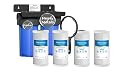 Waterdrop 2 Stage Whole House Water Filter System, with Heavy Metal Sediment Filter, Highly Reduce Mercury, Lead, Iron, Manganese, Chlorine for Well/City Water, WD-WHF21-PBH, 1" Inlet/Outlet