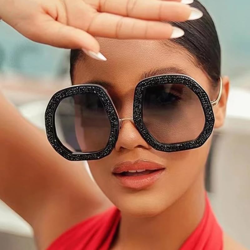 BESPORTBLE 2pcs Diamond Sunglasses Metal Glasses Frames4