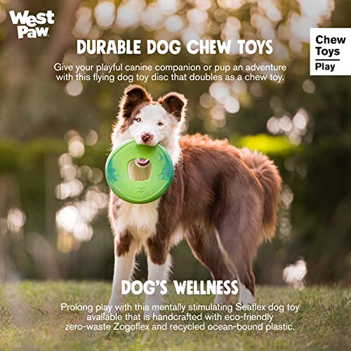 WEST PAW Seaflex Sailz Dog Toy Flying Disc – Machine Washable Dog Toys for Moderate Chewers – Eco-Friendly Zogoflex Toys for Dogs – Perfect for Gnawing, Fetch, Catch, Pet Training – Emerald - Image 5