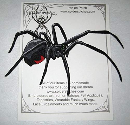 Large Southern Black Widow Spider Iron on Patch