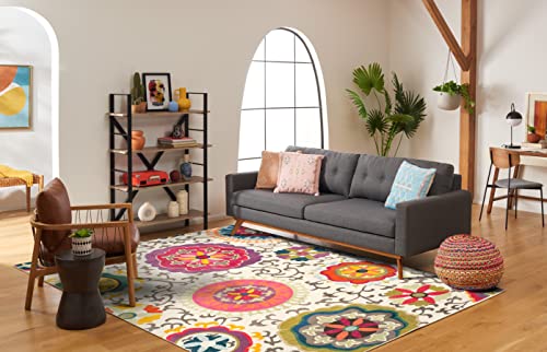 Tapis Boho Monaco SAFAVIEH Design Raffiné Ivoire Multi 274 x 366 cm - 5