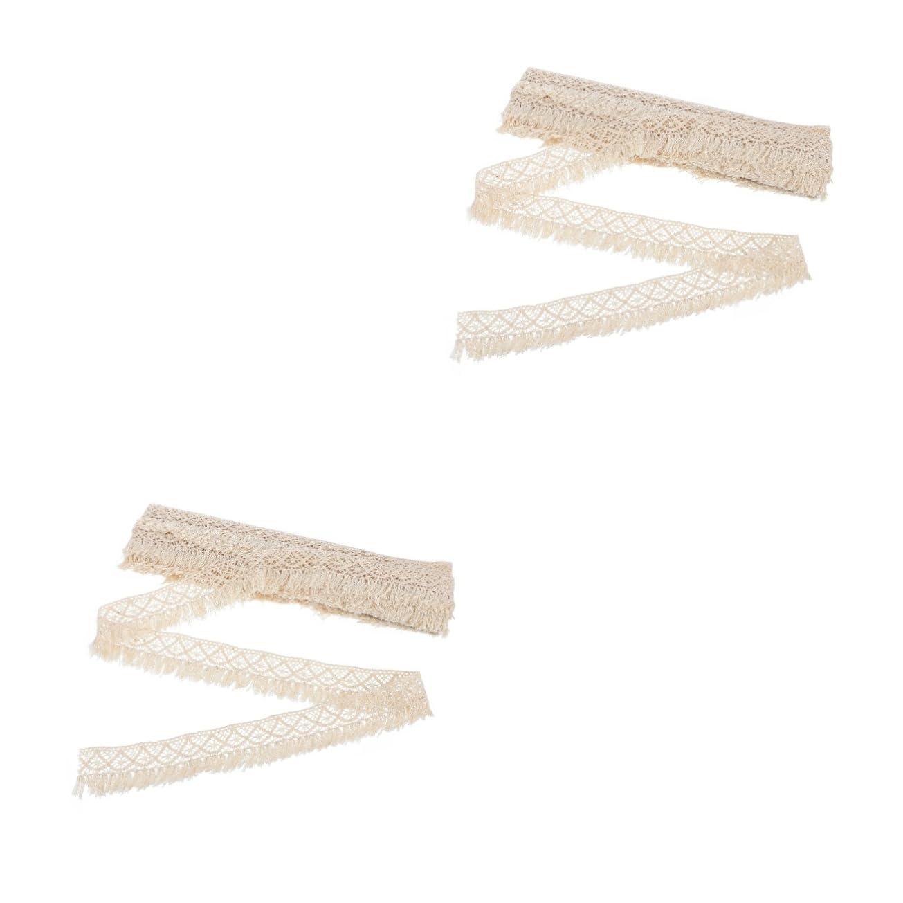 STOBOK 2stücke Tassel-spitzenborte Aus Breit Für Hochzeitskleider -projekte Und Dekoration Von Feiern Und Veranstaltungen Yards Naturweiß