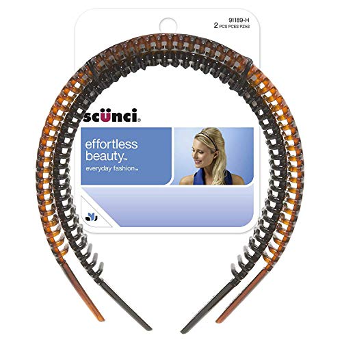 Scunci Effortless Beauty Headbands, 1-Inch Wide, 2-Count (1-Pack) #TOP3