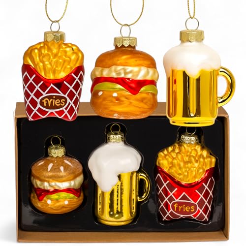 MIJOMA Glas Weihnachtsbaumschmuck 3er Set - Ausgefallene...