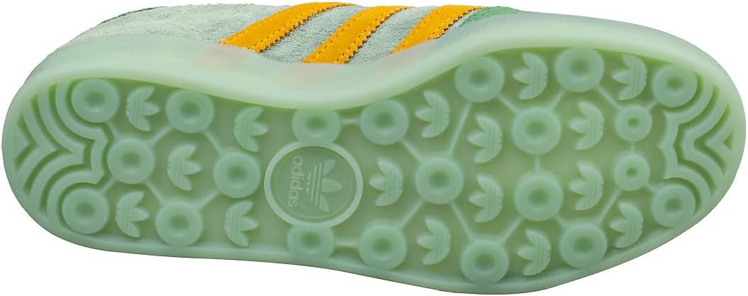 adidas Gazelle Indoor Womens Sneaker Suede (Green Crew Yellow, 7.5)