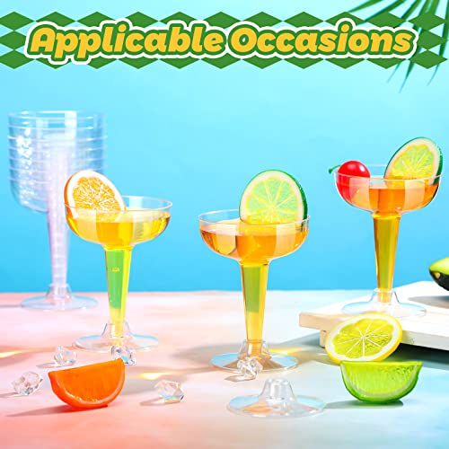 200 Pieces Plastic Coupe Glasses 4 Oz Disposable Champagne Glasses Clear Martini Cocktail Wine Cups Stackable Stemware Champagne Saucer For Party Wedding Picnics Holiday #TOP4