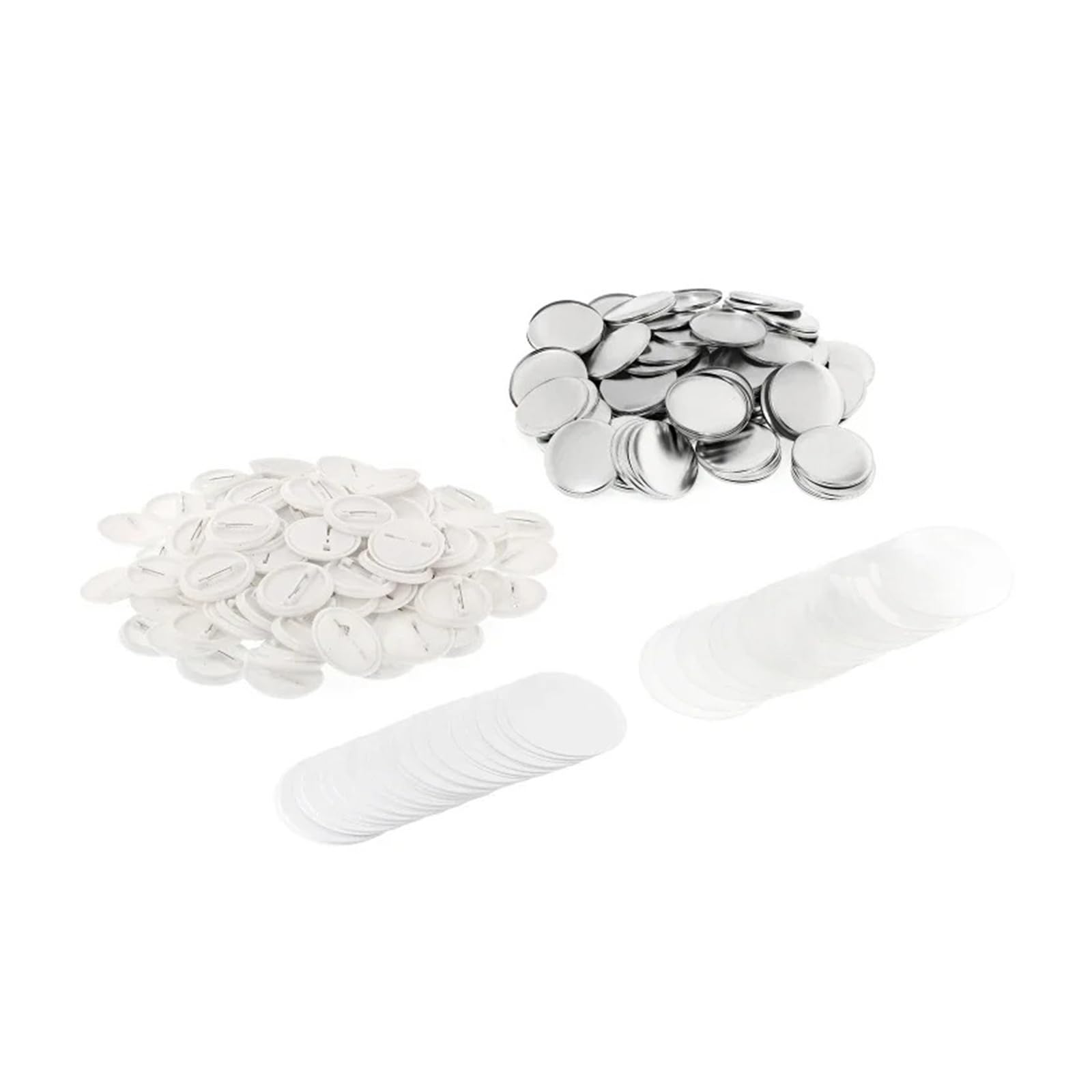 100 zestawów pustych części do guzików z szpilką do maszyny do produkcji guzików okrągłych, materiały do produkcji znaczków Produkcja DIY(25mm)