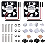 GeeekPi Quiet 3007 Fan DC 5V 3.3V Brushless CPU Cooling Fan with Heatsink for Raspberry Pi 4B/3B+/3B & Zero/Zero W & Retroflag NESPI CASE Plus (2-Pack)