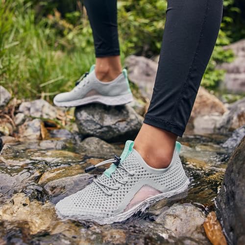Image of ALEADER Xdrain Women's Water Shoes Mesh Slip On Aqua Shoes for Beach, Swimming, Travel & Tennis