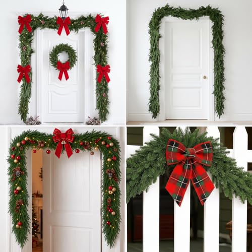 2Pcs 6FT Artificial Norfolk Pine Garland for Christmas Decorations - image 6