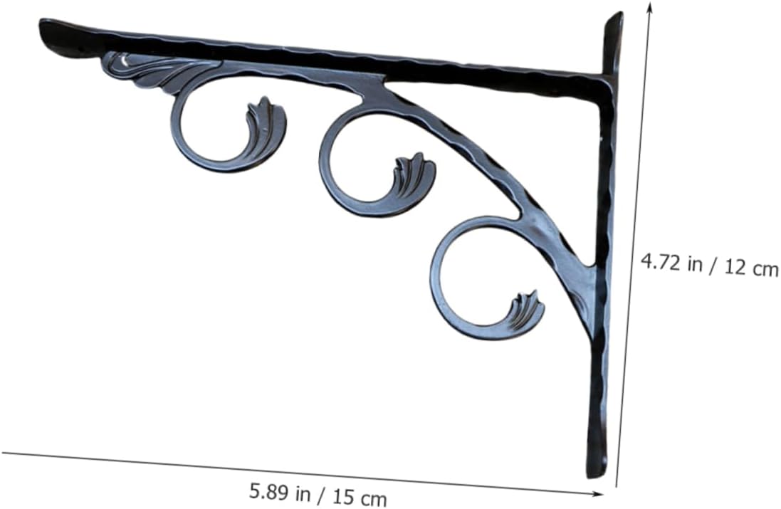 TEHAUX 4pcs Heavy Duty Floating Shelf Bracket Shelf Brackets for Wall Storage Shelving Support Holder