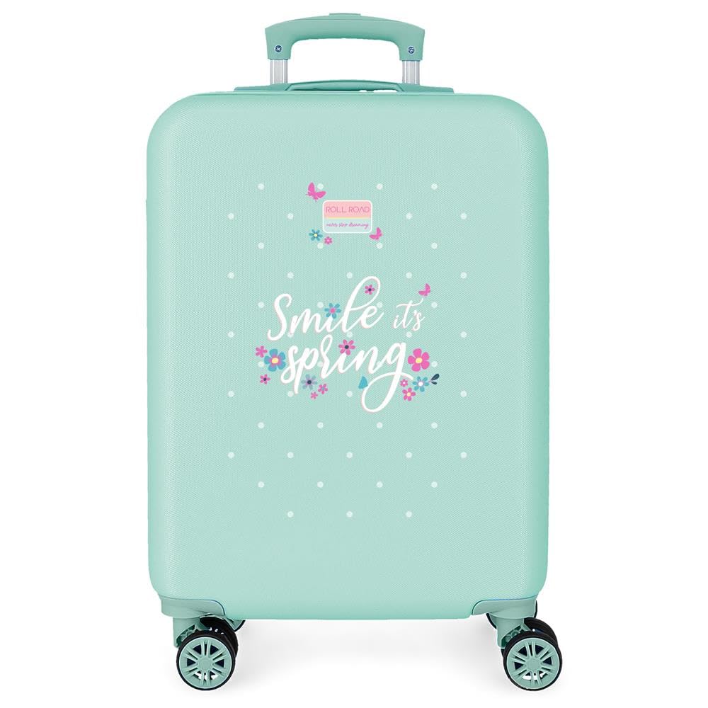 Roll Road Spring Dream Walizka kabinowa niebieska 38 x 55 x 20 cm sztywny 2 kg zamek szyfrowy z boku ABS 2 kg 34 L bagaż podręczny, Niebieski, Talla única, walizka kabinowa