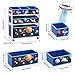 Kids Storage Organizer with Wheels - Utility Rolling Cart with Large Storage Capacity for Bedroom, Toy Room, Playroom - Hold Toys, Books, Blankets (Blue)