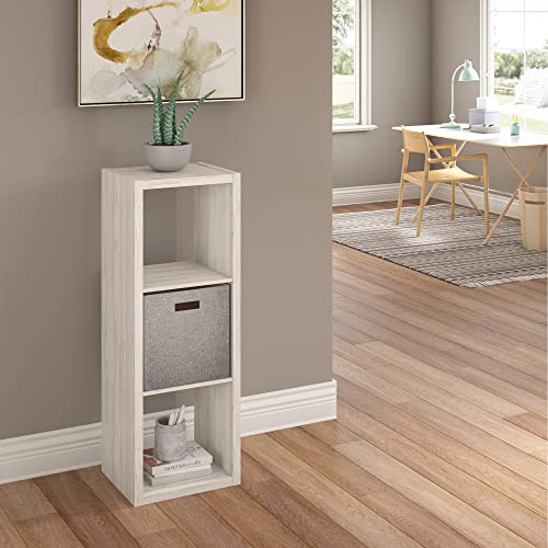 Image of ClosetMaid Decorative Open Back 3-Cube Storage Organizer, Bleached Walnut