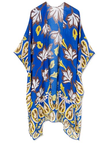 Image of Spicy Sandia Kimonos for Women Floral Beach Cover Up Loose Swimsuit Bathing Suit Coverup Cardigan for Summer Swimwear