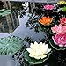 VAKTOK Artificial Pond Flowers Decor Foam Water Lily Lily Pads for Ponds Artificial Torus Plant Accessories Perfect for Home Garden Pond Decoration -10PCS