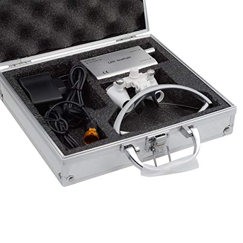 Eustoma 812 2.5X Binocular Loupes Optical Glasses +3W Led Headlight Lamp thumb #7