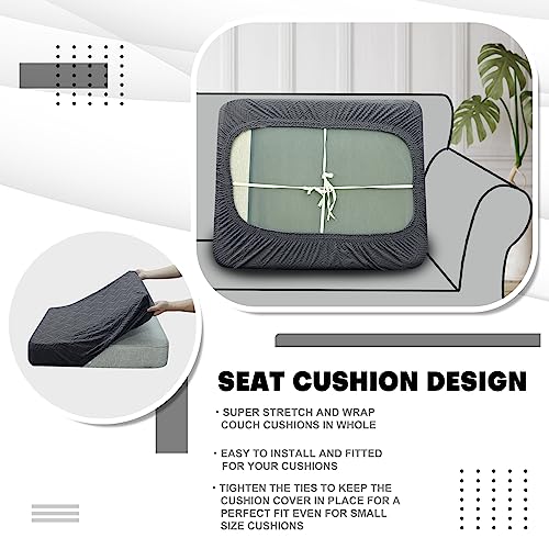 CHELZEN Super Stretch Sofa Seat Cushion Cover, Fitted Sofa Cushion Slipcovers, Soft Couch Cushion Covers - Image 3