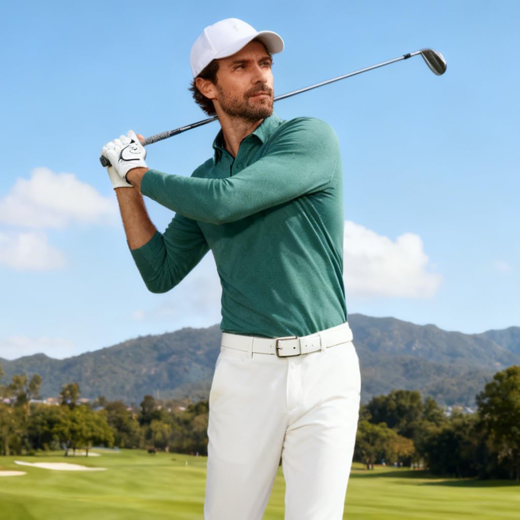 TAPULCO Mens Quick Dry Golf Shirts Casual Athletic Stretch Sports Polo Collared T-Shirts