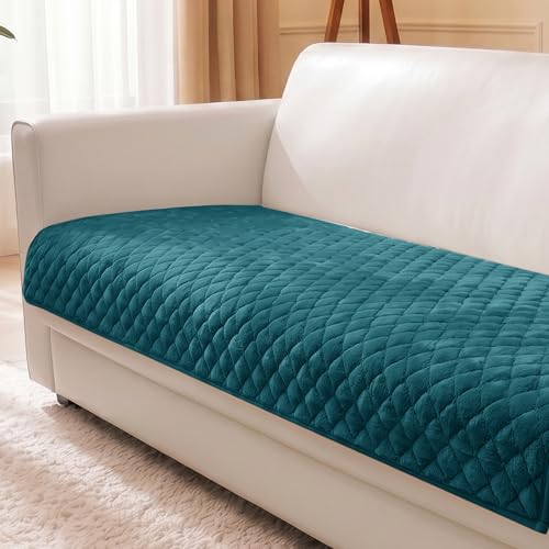 Image of Story@Home Premium Quilted Anti Slip Sofa Cover Mats for L Shape and 1 /2 /3 Seater Sofa. Make Your Own Sofa Cover Set, 70(D) x 180(L) cm - Teal